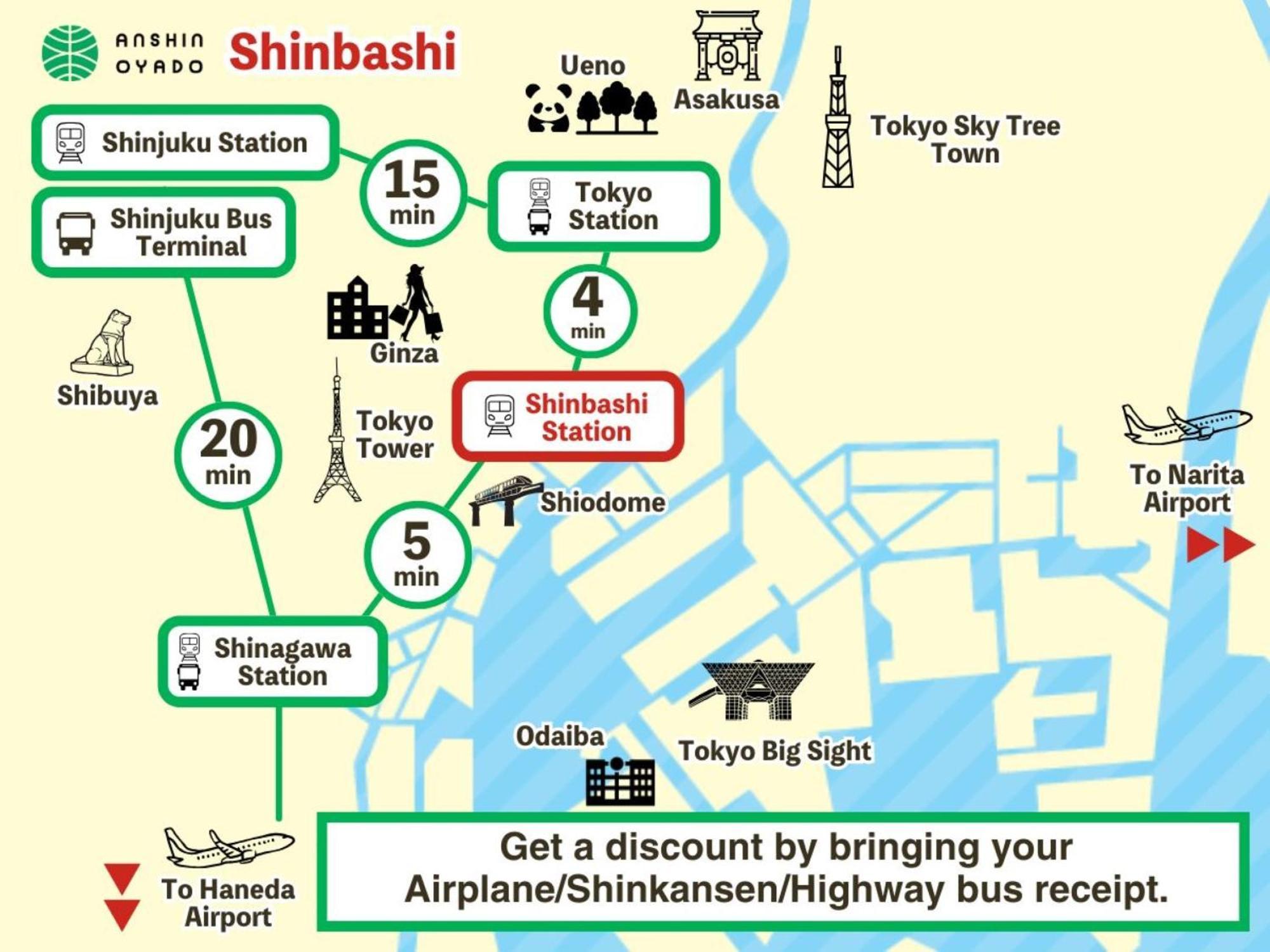 Anshin Oyado Shinbashi Ekimaeten Präfektur Tokio Exterior foto